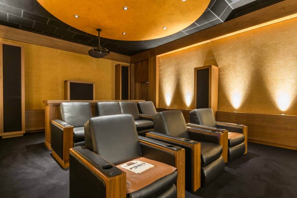 Home cinema with surround sound