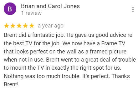 Five-star Google review for TV Magic Sunshine Coast
