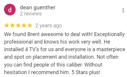 Five-star Google review for TV Magic Sunshine Coast