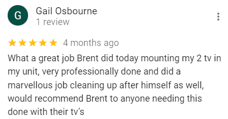 Five-star Google review for TV Magic Sunshine Coast