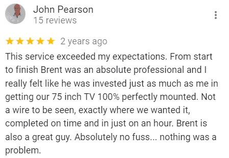 Five-star Google review for TV Magic Sunshine Coast