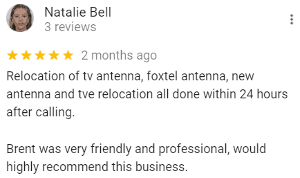 Five-star Google review for TV Magic Sunshine Coast