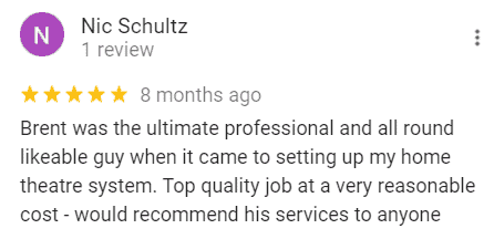 Five-star Google review for TV Magic Sunshine Coast