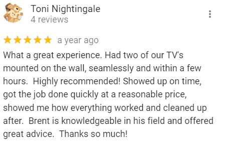 Five-star Google review for TV Magic Sunshine Coast