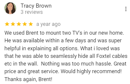 Five-star Google review for TV Magic Sunshine Coast