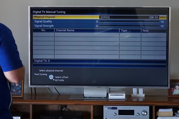 TV tuning and set up