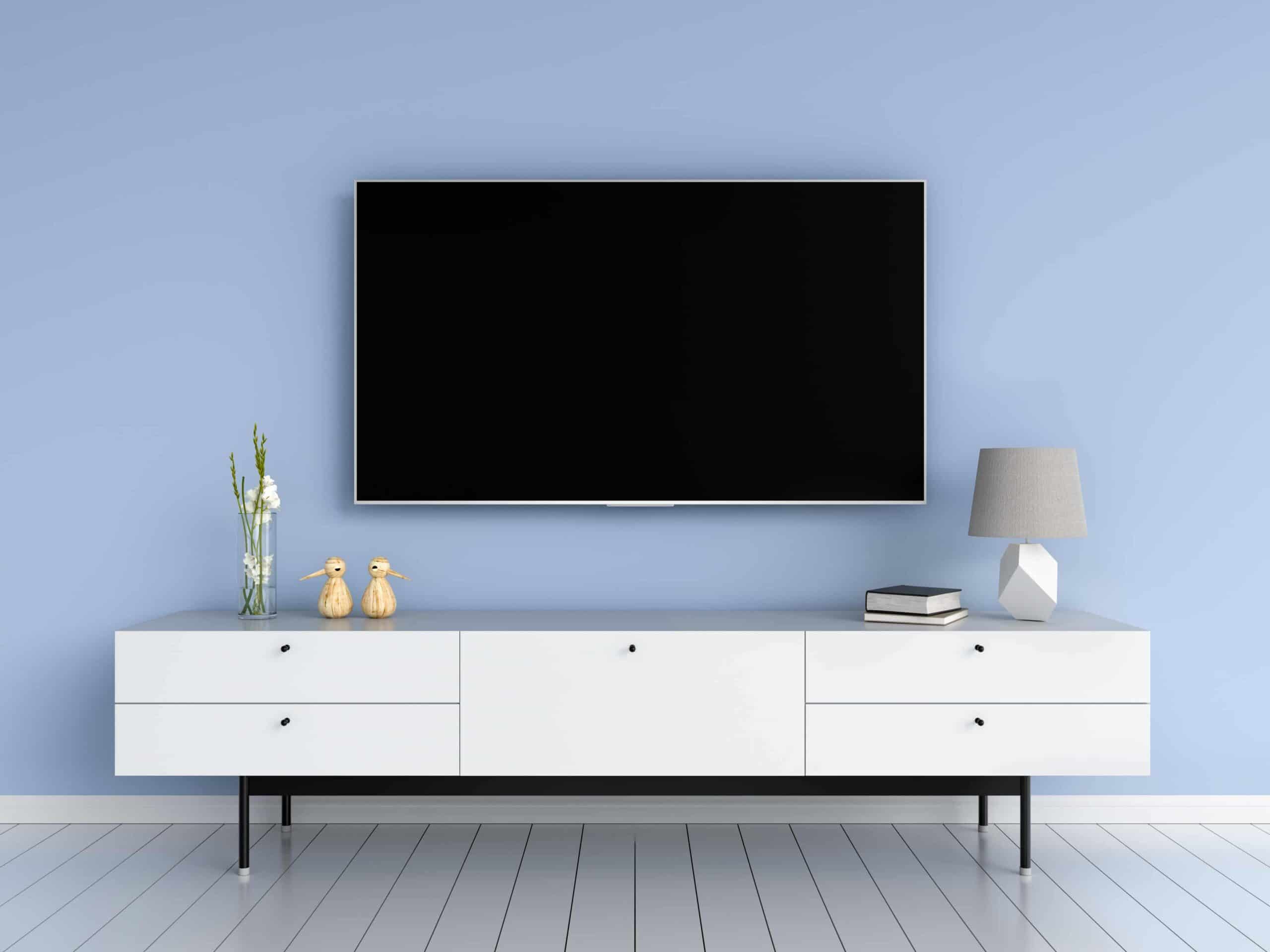 Cable concealment behind a wall mounted sound bar
